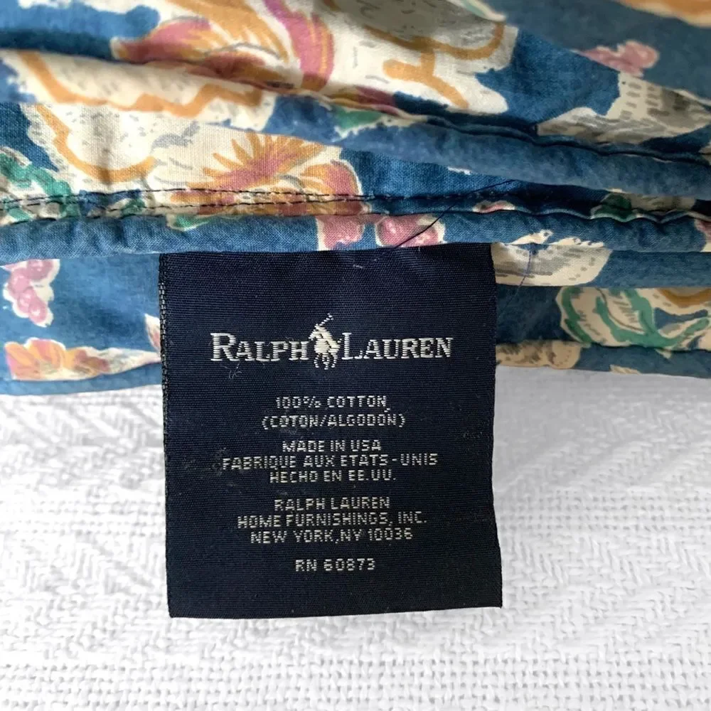 Vintage Ralph Lauren Jardin Blue Queen Comforter